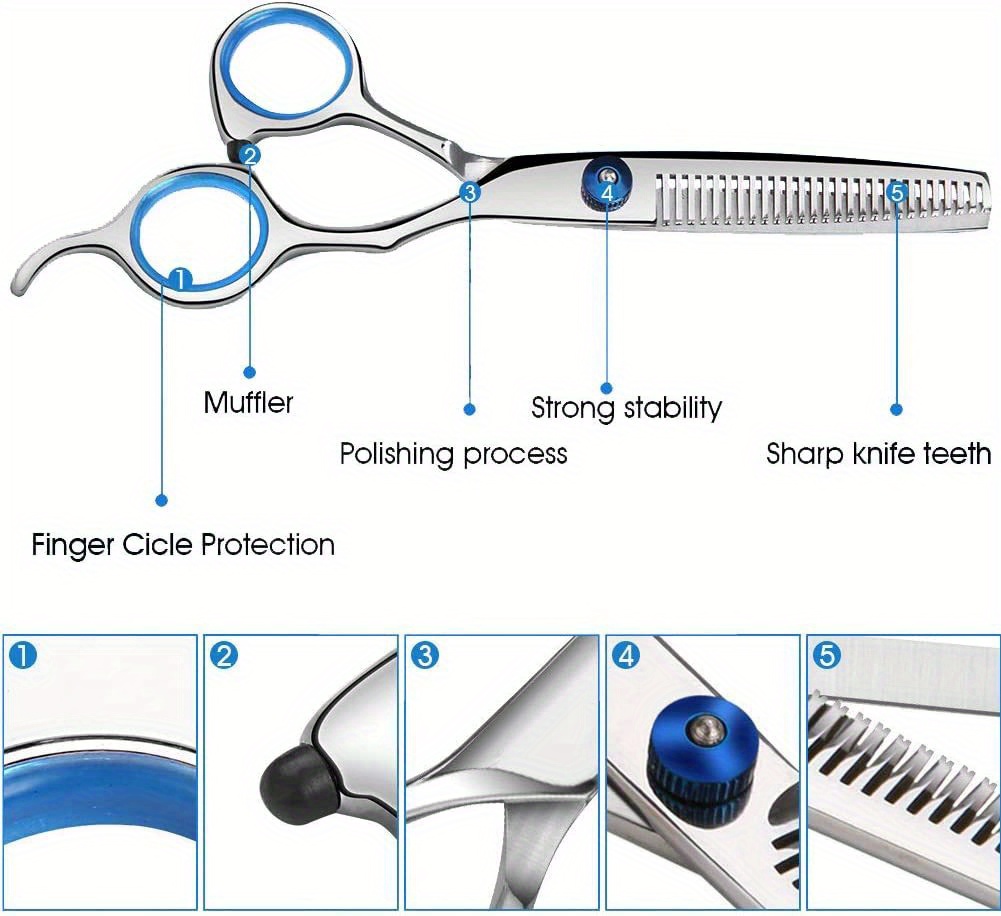 professional hair cutting scissors set barber salon household haircut hairdressing scissors kit details 1