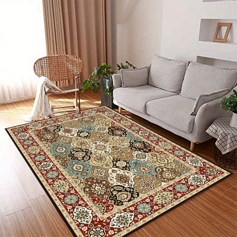 Vintage Boho Round Area Rug, Waterproof, Stain Resistant, Anti Slip Soft  Imitation Cashmere Carpet, Suitable For Bedrooms, Living Rooms,  Restaurants, Bathrooms, Corridors, And Laundry Rooms - Temu