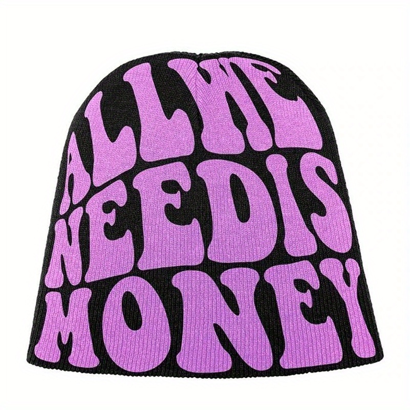 New 2023 Y2K Pink MEA CULPA Beanie Purple Beanies Soft Warm Winter Hat  Skull Cap