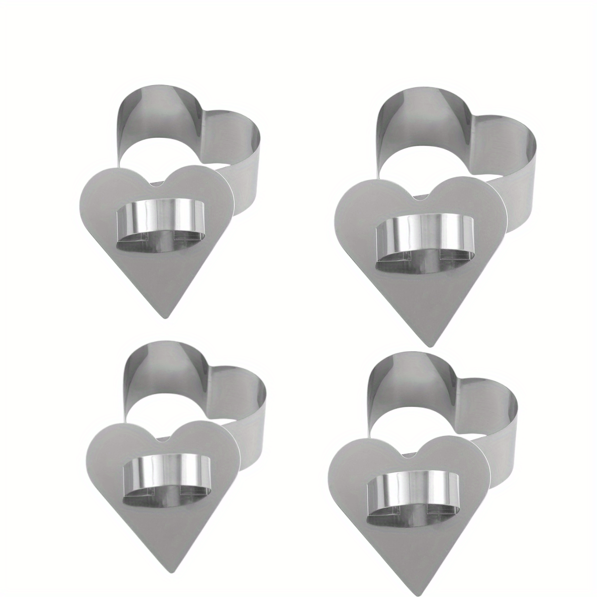 Dropship Set Of 5 3D Heart Shape Biscuit Cutter Cookie Mold Cake Fondant  Icing Pastry Cutter Stainless Steel DIY Kitchen Baking Gadget Tools to Sell  Online at a Lower Price