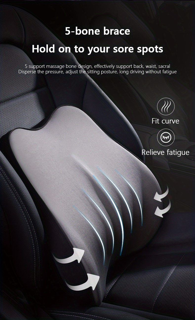 Car Headrest Pillow Waist Lumbar Protector Massage Breathable Memory F –  SEAMETAL