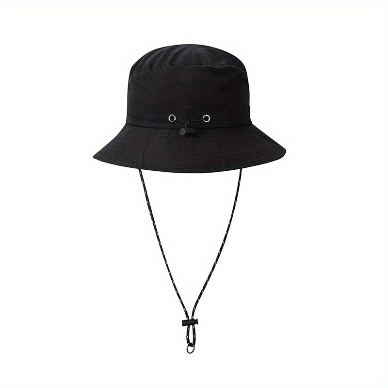 nsendm Male Hat Adult Fish Hat Black Breathable Hat Cap Foldable Fisherman  Mens Baseball Caps Men's Drinking Bucket Hat(Black, One Size) 
