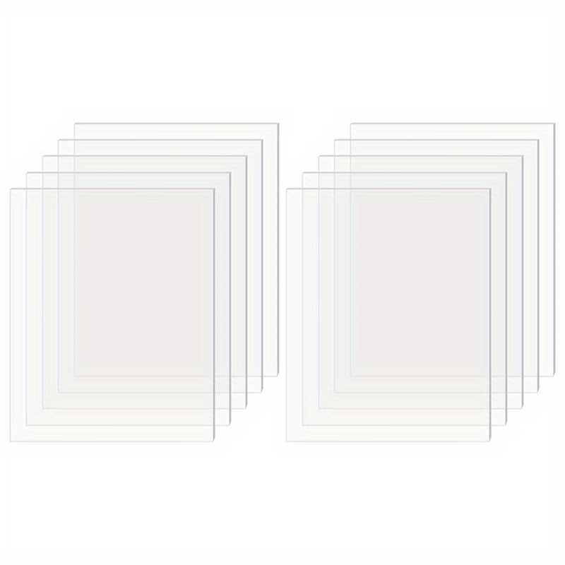 Srenta Clear Acrylic Sheet Plexiglass | 12 Pack PMMA Casting Plate Acrylic  Sheets for Laser Cutting, Engraving, Glass Painting Crafts Projects 