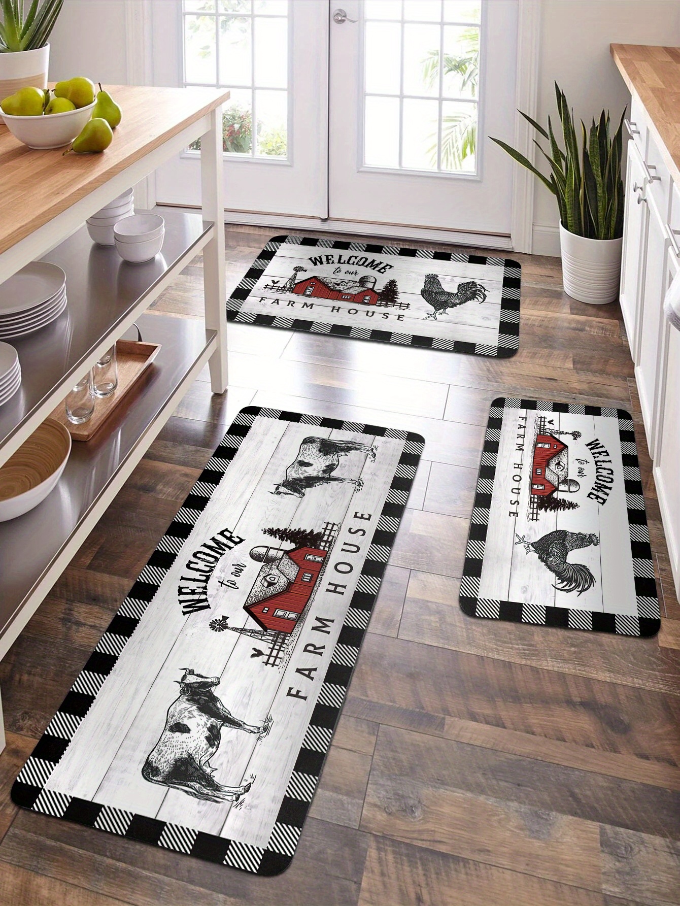 1PC Farmhouse Kitchen Mat, Non Slip Thick Kitchen Rugs And Mats For Floor  Comfort Standing Mats For Kitchen, Sink, Office, Laundry