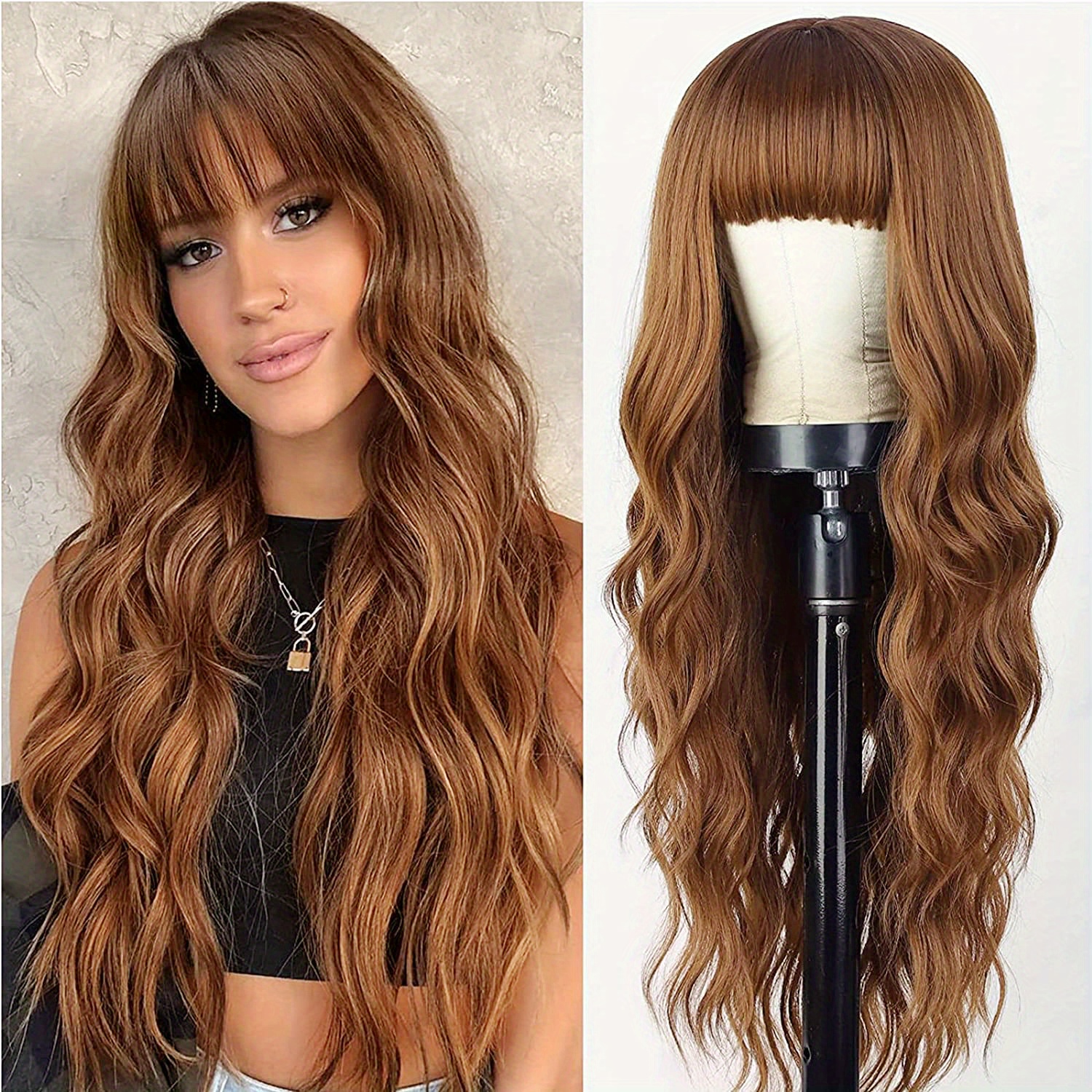 Khaki brown outlet wig