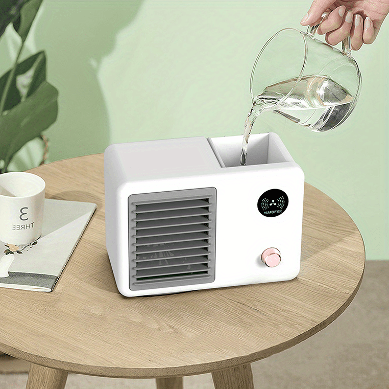 1pc mini spray fan humidifier usb air conditioner fan desktop cooler details 6
