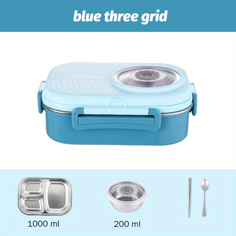 Stainless Steel Thermal Lunch Box With Cutlery, 2/3 Compartments