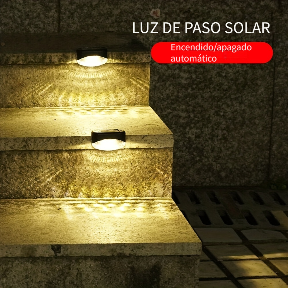 2 Luces Solares Escaleras Luces Solares Escalones - Temu