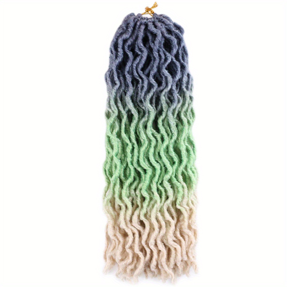 Synthetic Ombre Gypsy Goddess Faux Locs Crochet Hair - Temu Canada