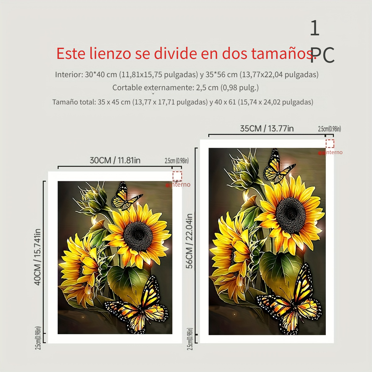 1 Pieza Pintura Óleo Digital Diseño Girasoles Decoración - Temu