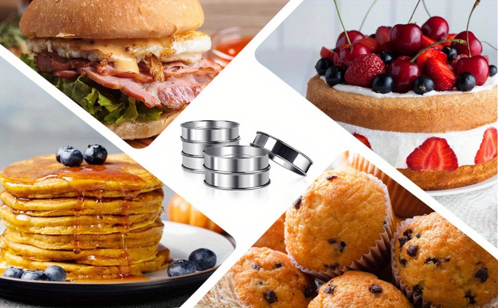 Stainless Steel Crumpet Rings English Muffin Rings Tart - Temu