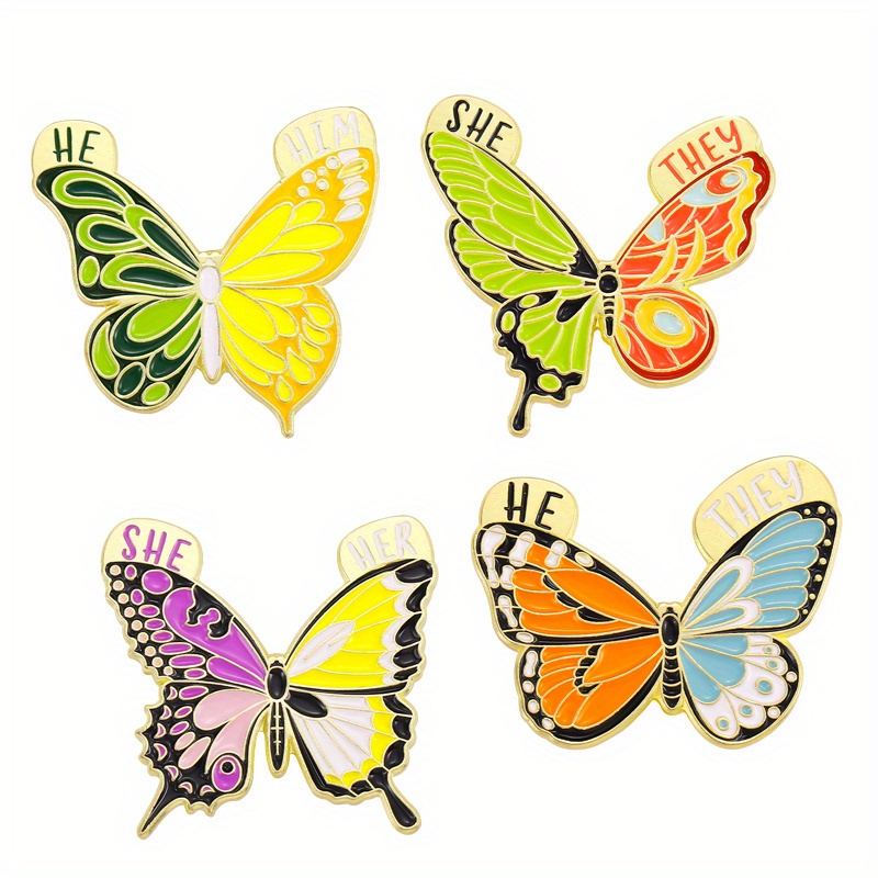 Butterfly Fairy Enamel Pins Animal Insect Lapel Pin for Clothes Metal  Badges