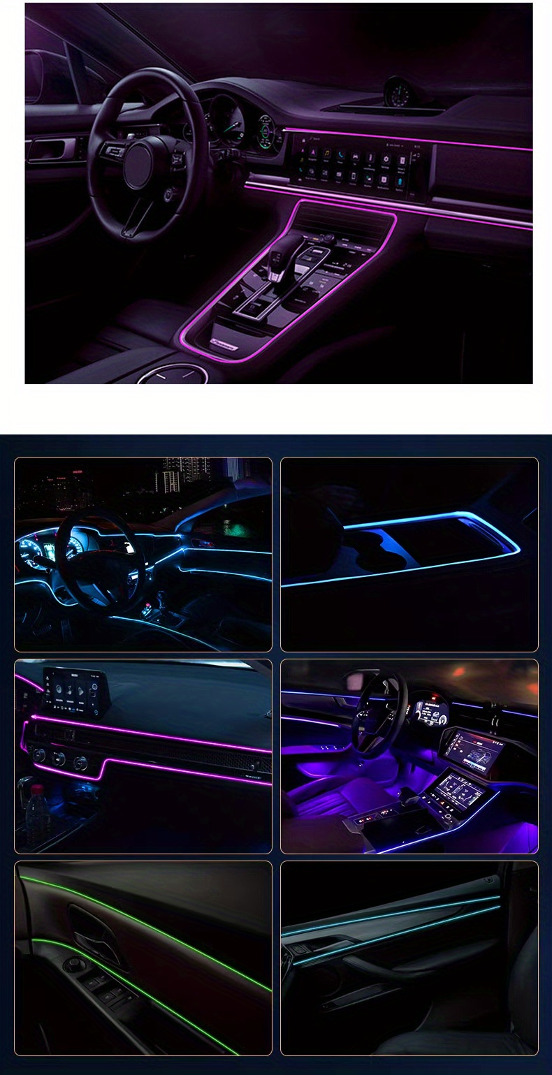 Brighten Car Rgb Ambient Lights 7 Colors Lengths! Temu Australia