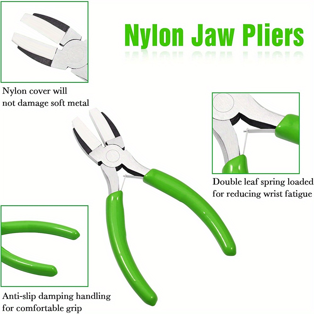 Mini Double Nylon Jaw Pliers Flat Nose Pliers With Wire Straightener  Jewelry Making Tools For Beading, Looping, Gripping, Shaping Wire Tools  Home Essentials - Temu Czech Republic