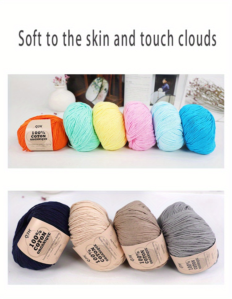 10pcs Hot Sale Multi Color Cotton Silk Knitting Yarn Soft Warm
