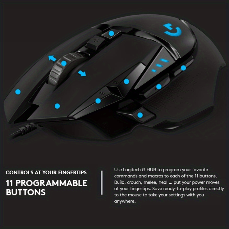 Logitech G502 Hero Wired Gaming Mouse Pc Gamer Rgb Usb - Temu