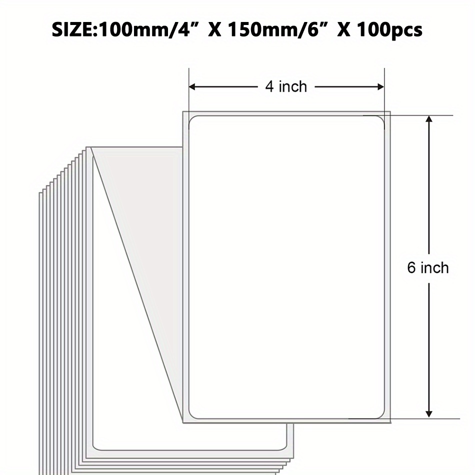12 rouleaux de papier autocollant 4,3 m pour imprimante TD-100.app - PEARL