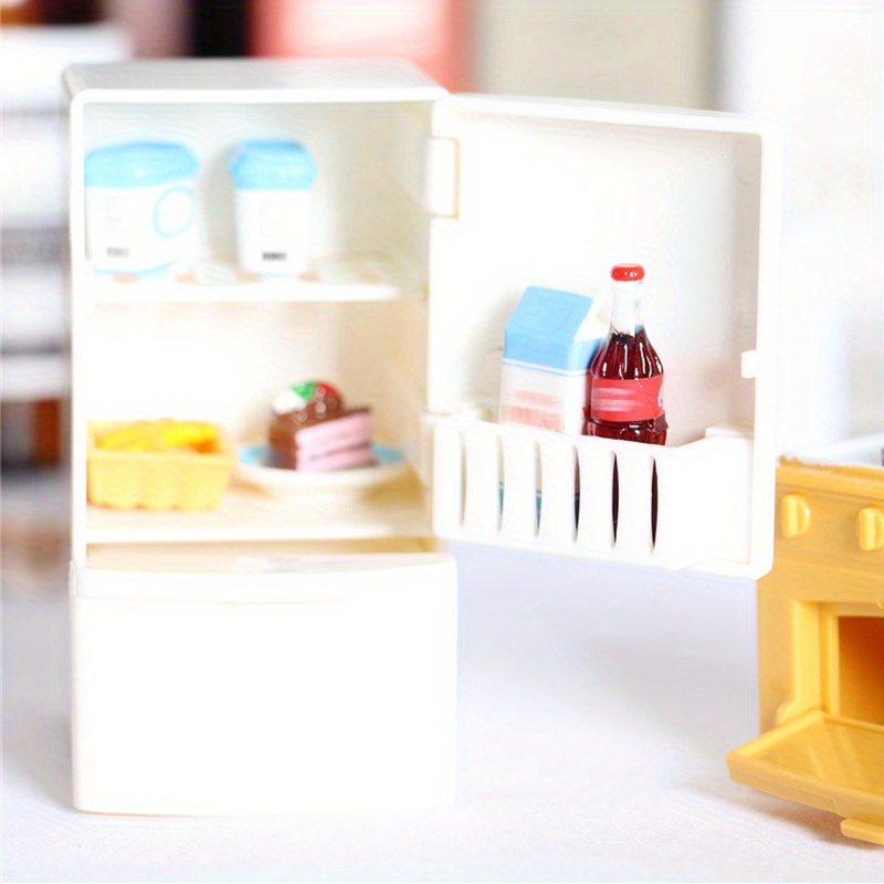 Simulation Mini White Small Refrigerator Miniature Model - Temu