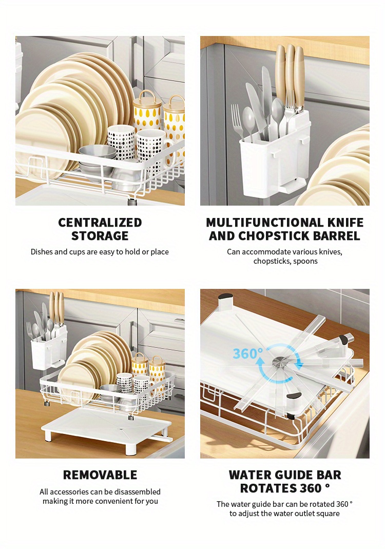 Multifunctional Double Deck Storage and Organization Kitchen Drain Racks  Commodity Shelf Wire Cutlery Dish Drying Rack - AliExpress