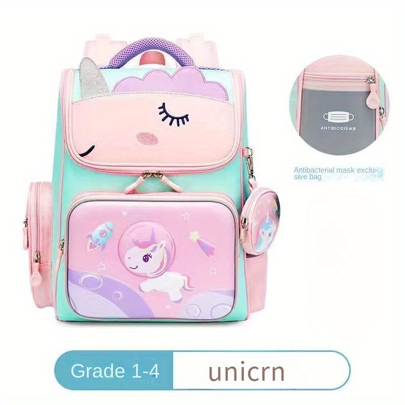 Children Backpack Fashion Unicorn bag Reflection PU Backpacks