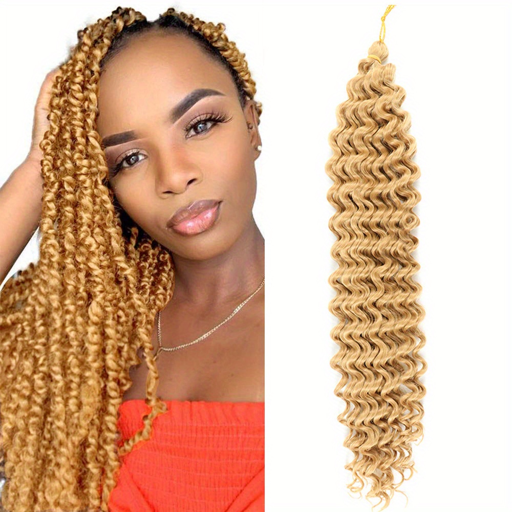 Long Curly Crochet Hair Extensions Women Deep Wave Braiding - Temu