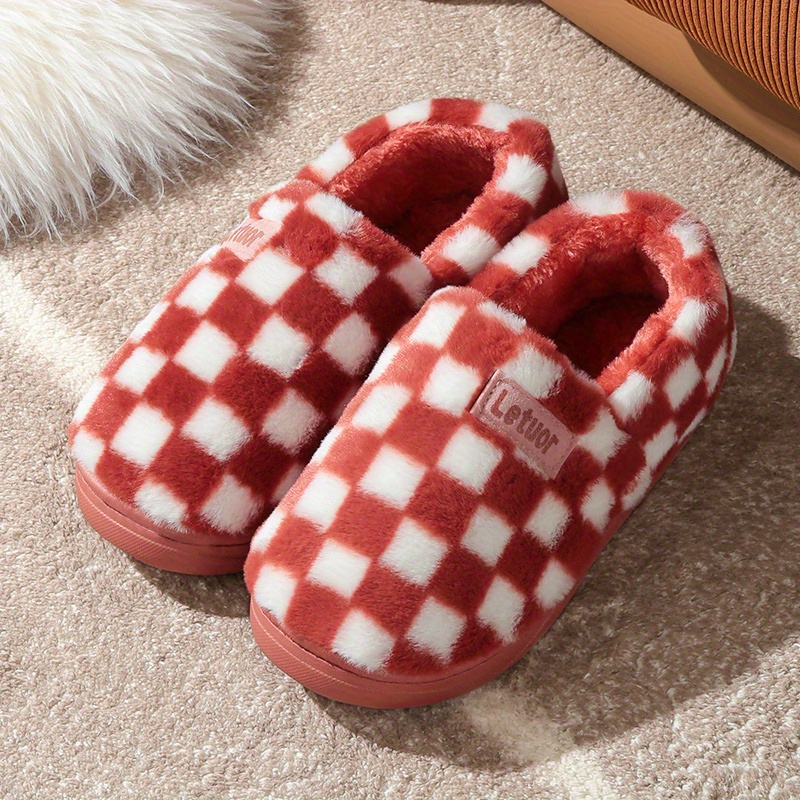 Slippers Pink Checkered