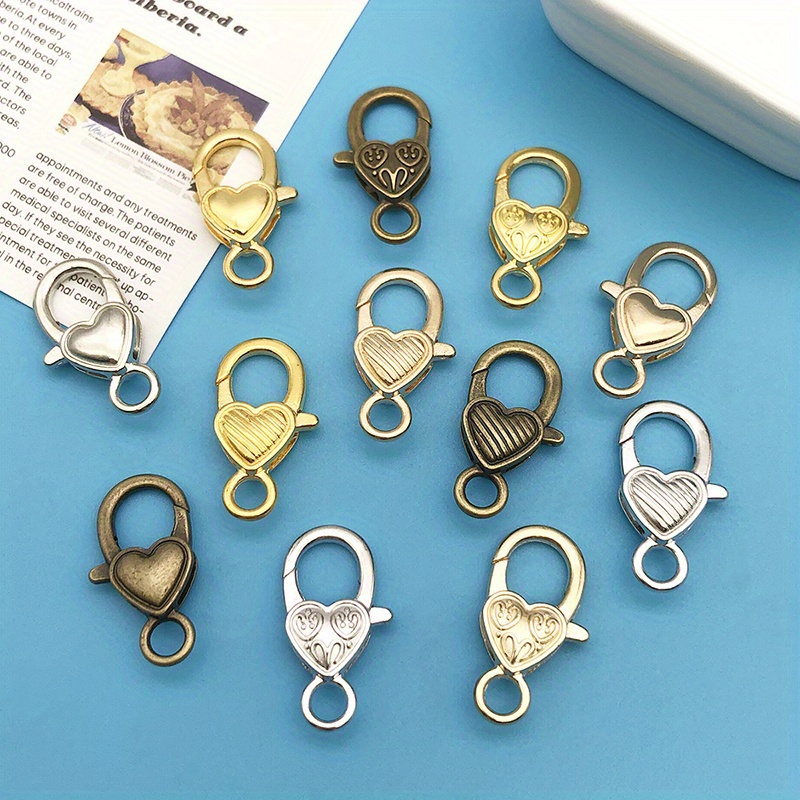 100pcs/50pcs 6*12mm Lobster Clasps, Hooks, Connector Chain, Connecting Hook  Buckles For DIY Bracelet Necklace Earring DIY Jewelry Making