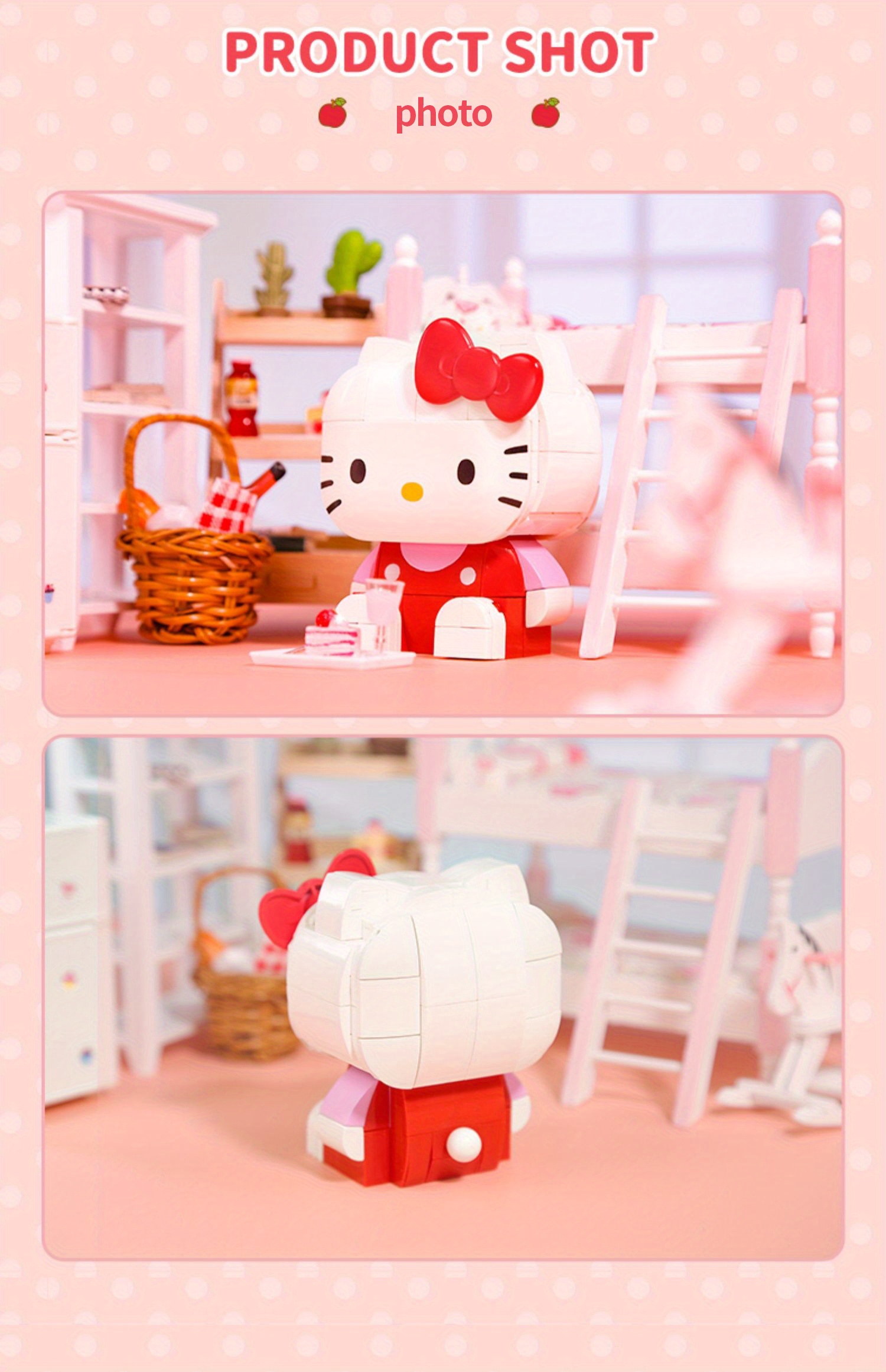 Keeppley Kuromi Melody Hello Kitty Building Block Model, Cartoon Animation  Building Block Assembled Toys Children's Educational Diy Toy Gift Adult  Desktop Decoration - Temu