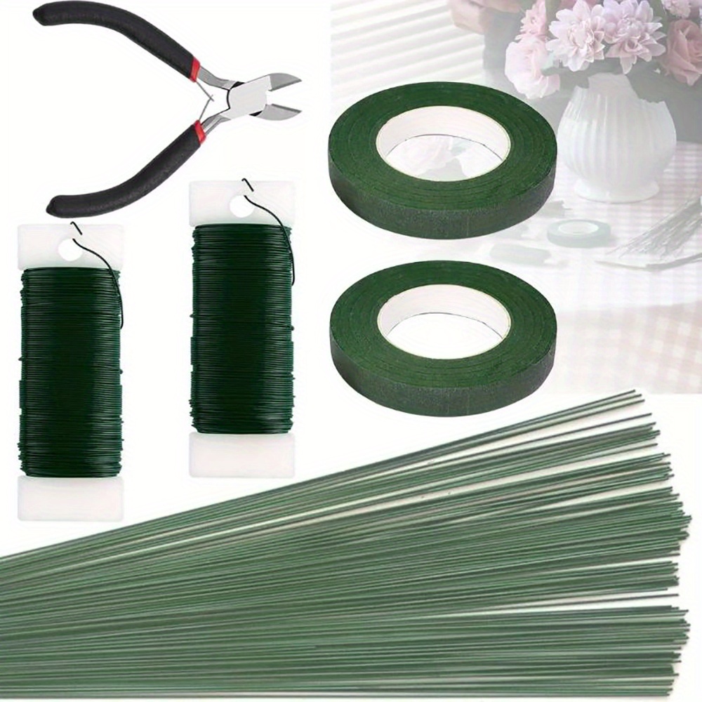 Florist's Green Cloth Stem Wire, Low Cost on Florist Supplies