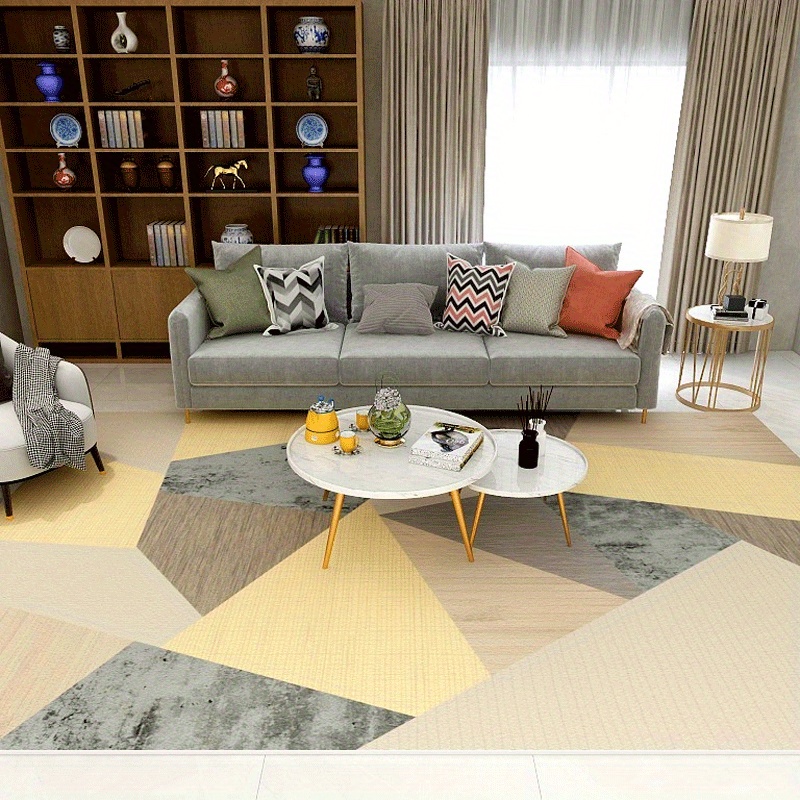 Geometric Non Slip Living Room Carpet 47x62in