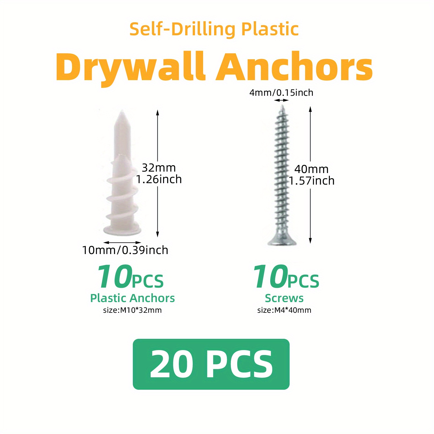 Drywall Anchor Screw Set Perfect Hanging Mounting! Temu