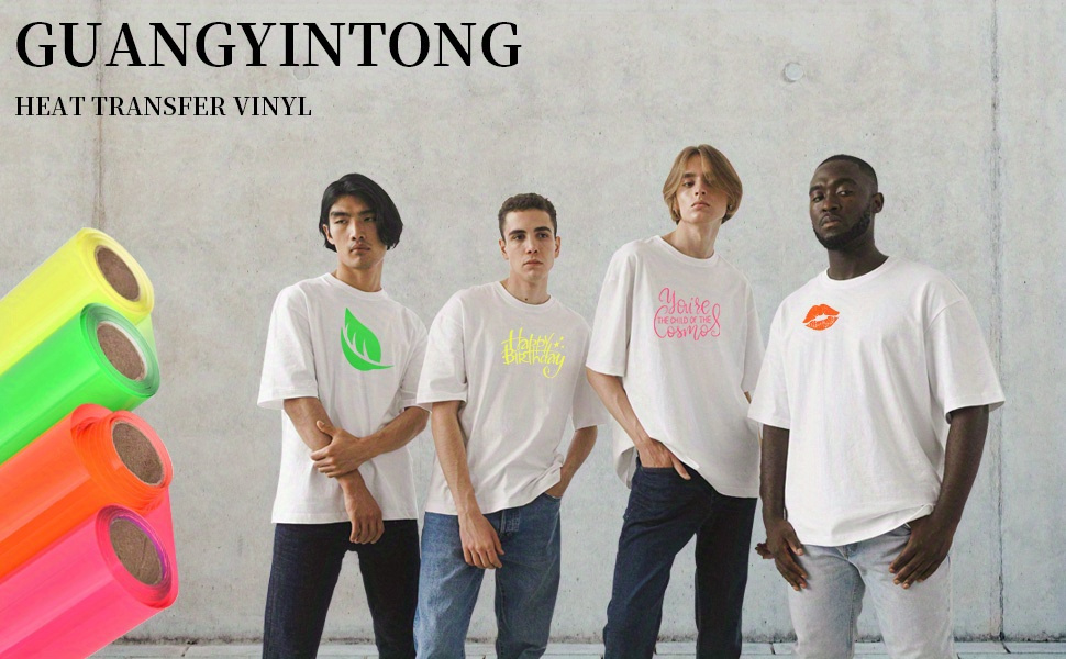 guangyintong Heat Transfer Vinyl for T-Shirts 12 x 8ft - Yellow