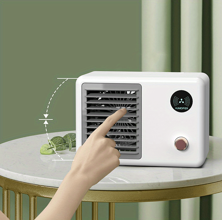 1pc mini spray fan humidifier usb air conditioner fan desktop cooler details 7