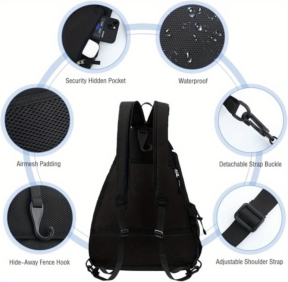 Durable Waterproof Pickleball Bag Convenient Tennis Ball Backpack With