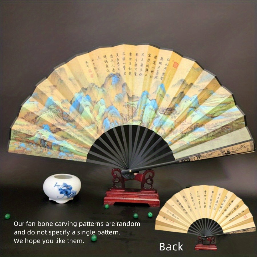 Beautiful Hand Fans For Men Folding Fan With Imitation - Temu