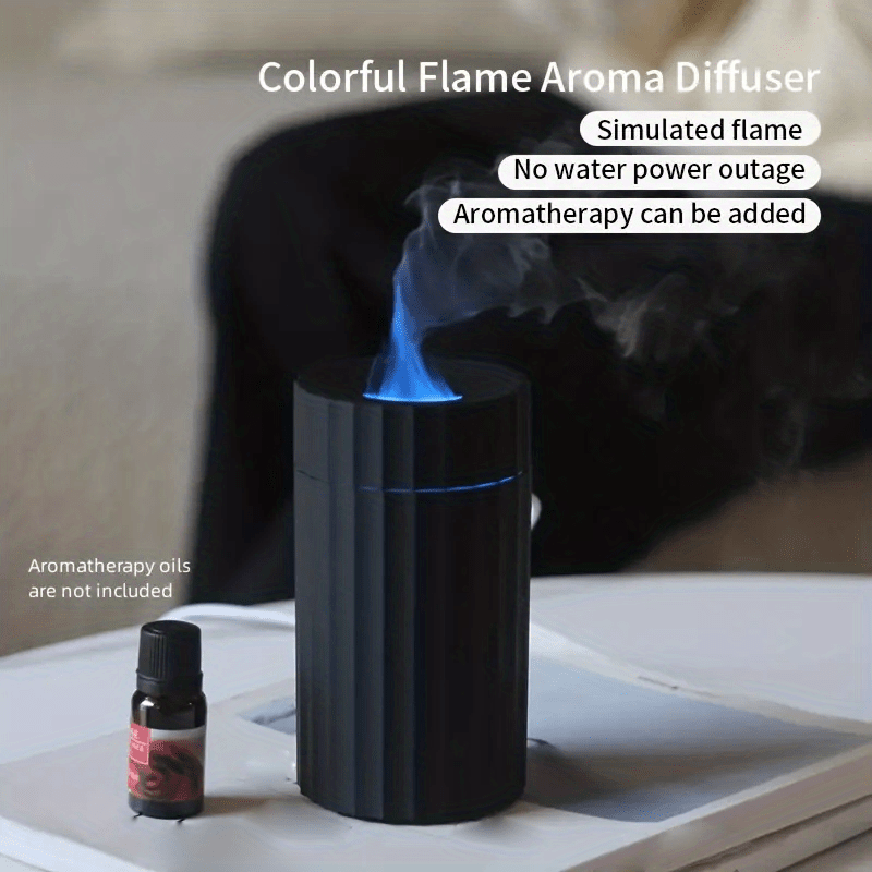 7 Colors Usb Flame Aromatherapy Diffuser And Humidifier With - Temu