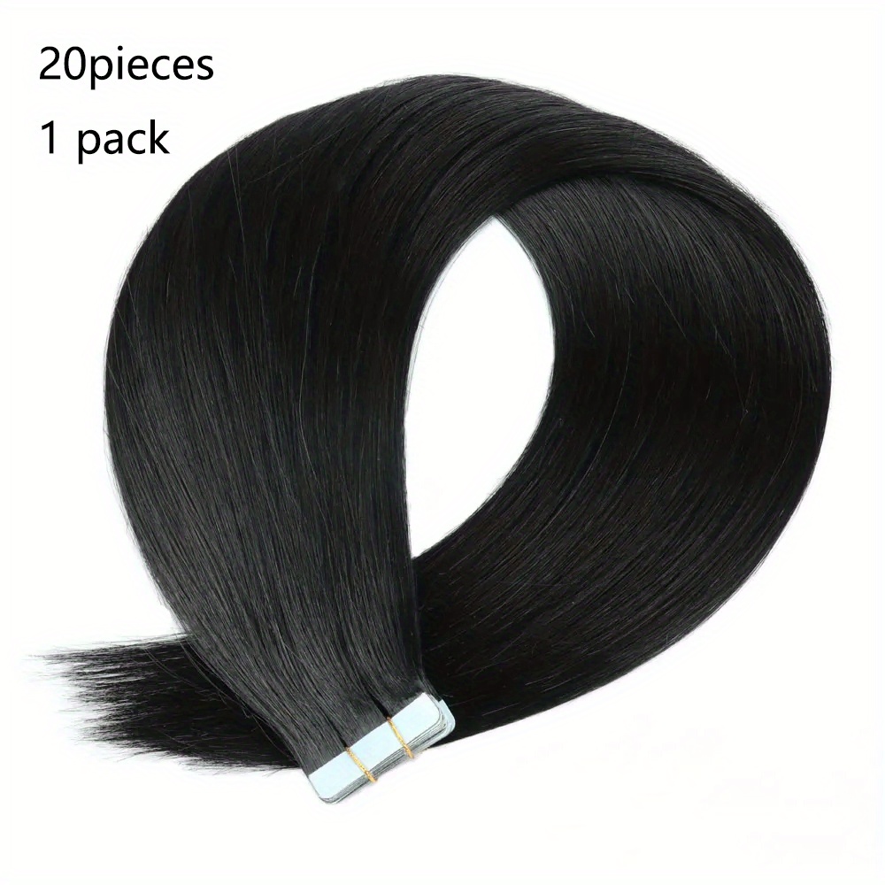 Tape In Straight Hair Extensions Human Hair 100% Remy Hair - Temu
