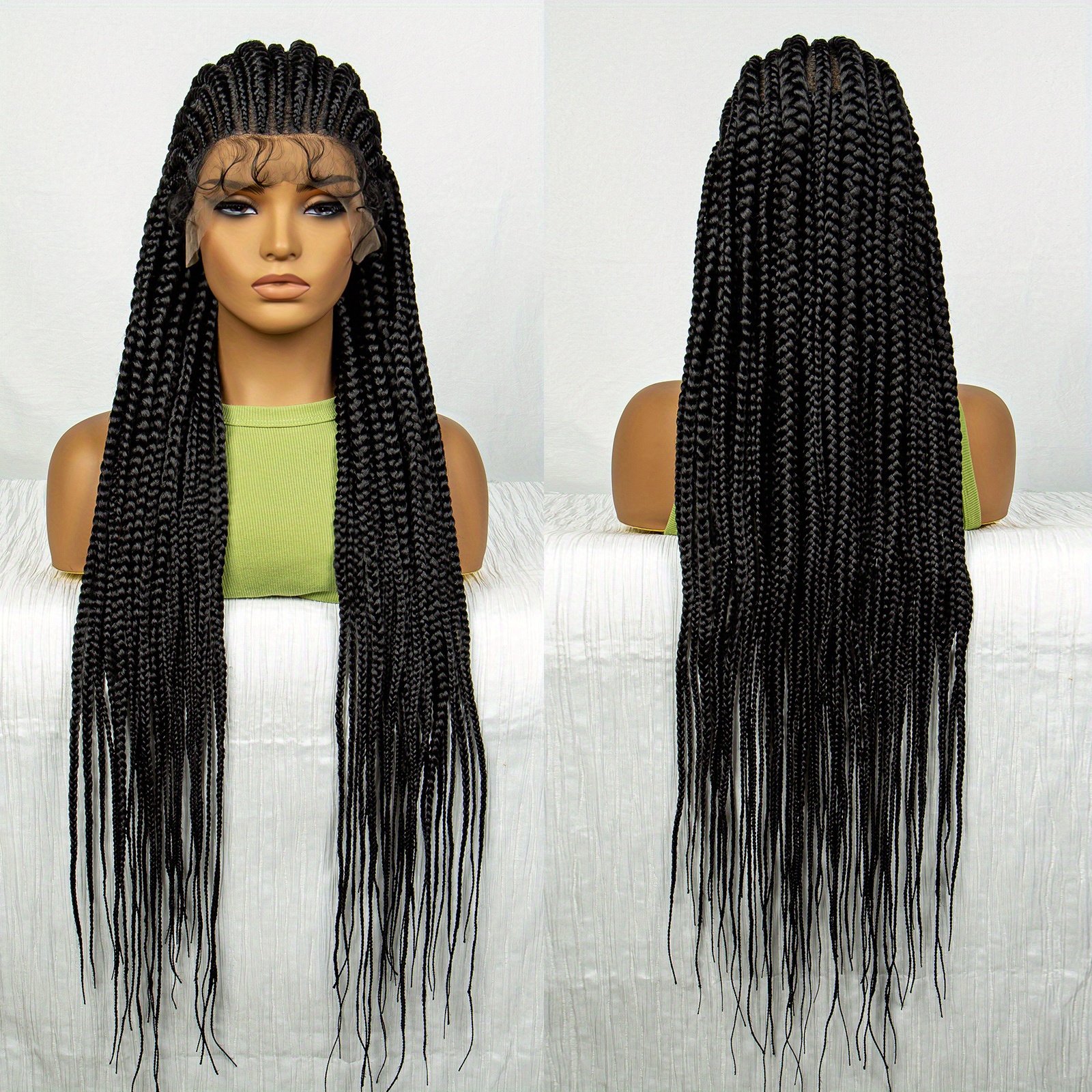 Knotless Long Box Braid Hair Wigs 13*4 Lace Front Hair Wigs - Temu