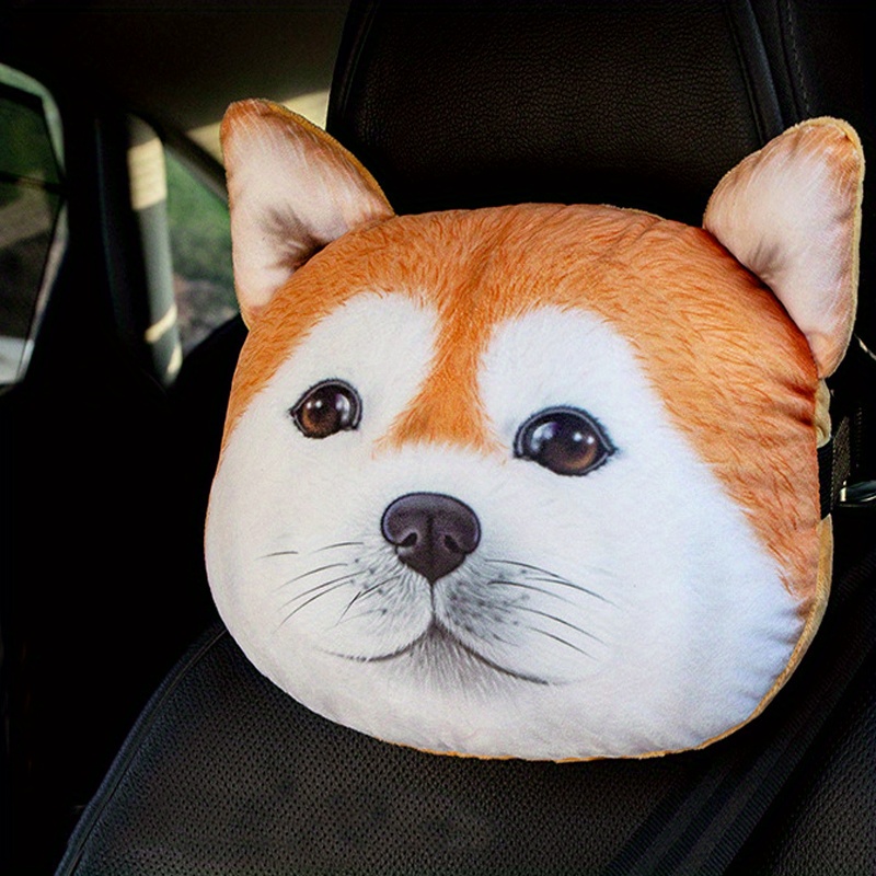 Adorable Cat Car Neck Pillow Cartoon Cat Head Car Headrest - Temu