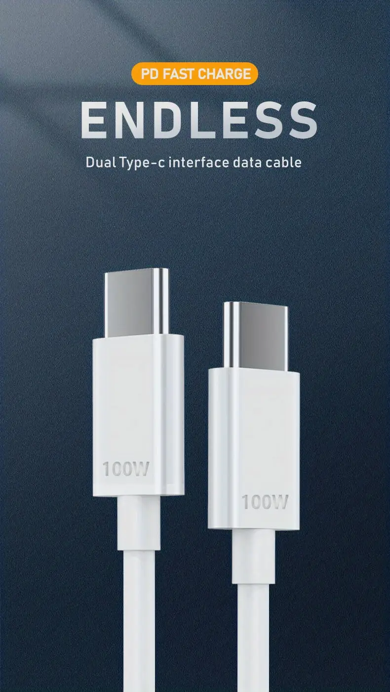 100w fast charging usb c to c cable is suitable for samsung xiaomi refmi macbook pro ipad pro and iphone charger c cable details 0