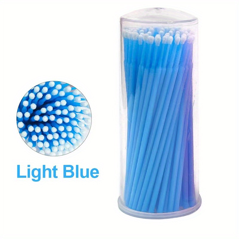Eyelash Light Blue Micro Brush 100pcs/Box,PNS