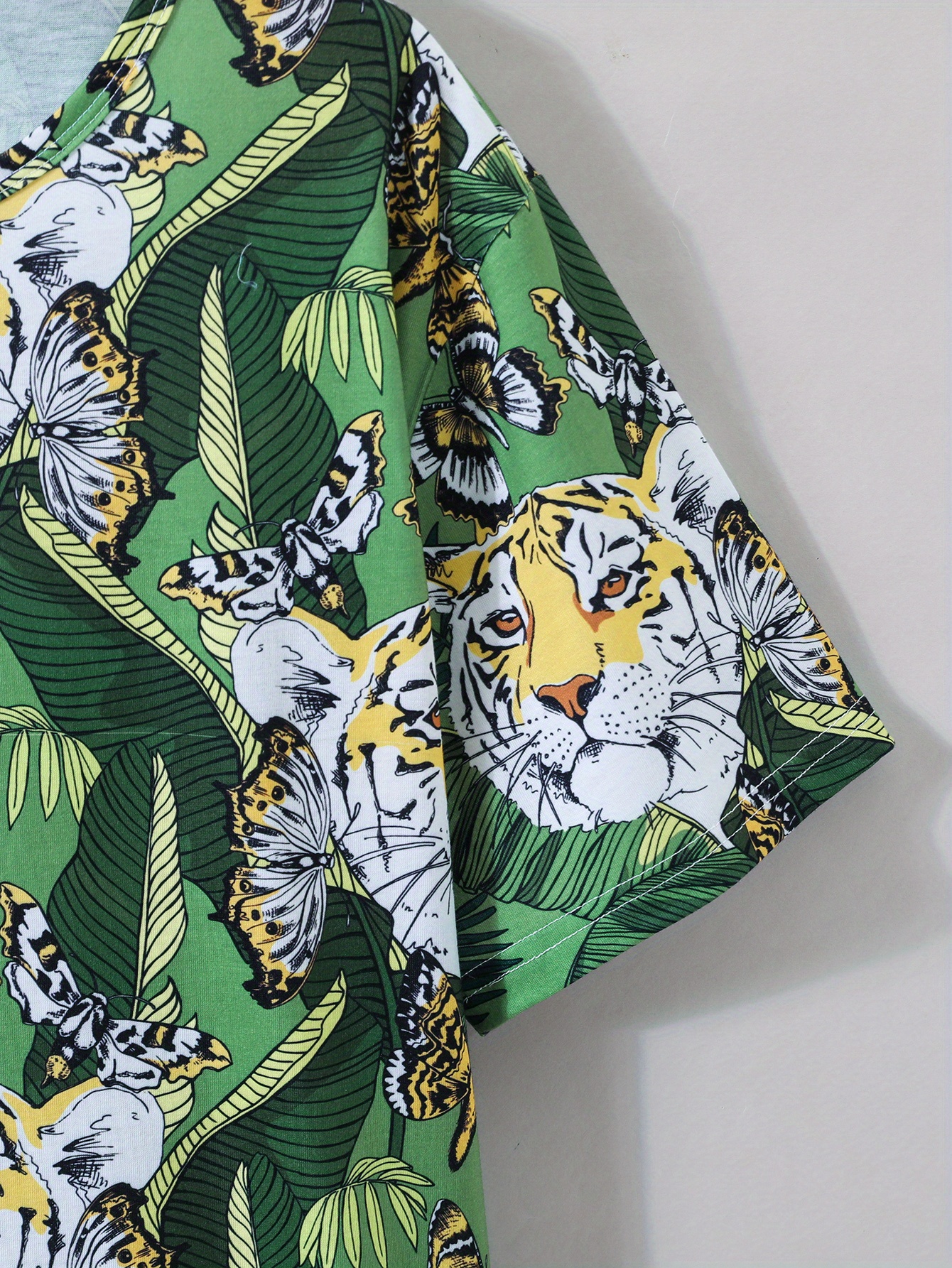 Stylish Tiger Print Matching Family T shirts Comfortable Temu New Zealand