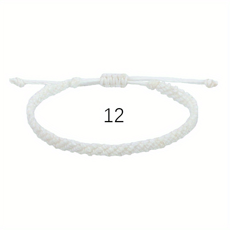 Bohemian Style Wax Thread Braided Bracelet Boho Waterproof - Temu