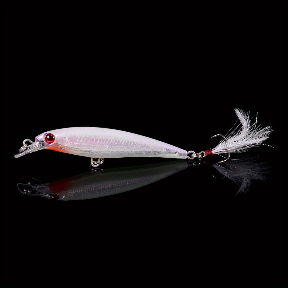 Larser Minnow Fishing Lures Set Feather Hook Artificial Bait - Temu