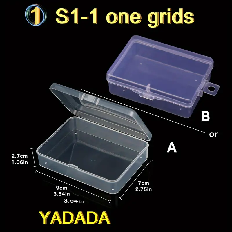 Yadada Clear Plastic Organizer Box Container Craft Storage - Temu