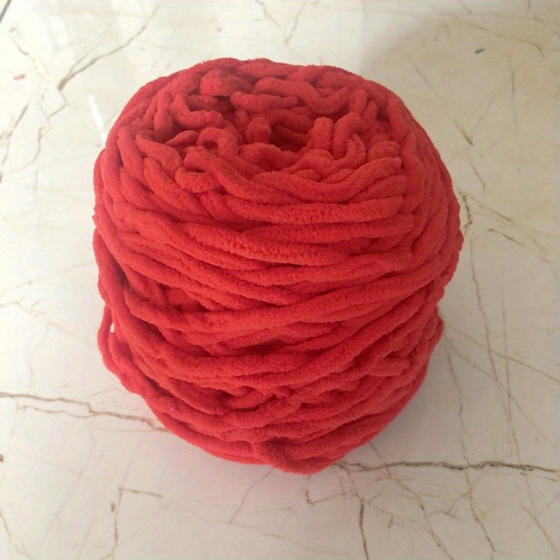 Chunky Yarn DIY Slipper Bag Spinning Yarn Thread Anti-pilling (Rose Red)