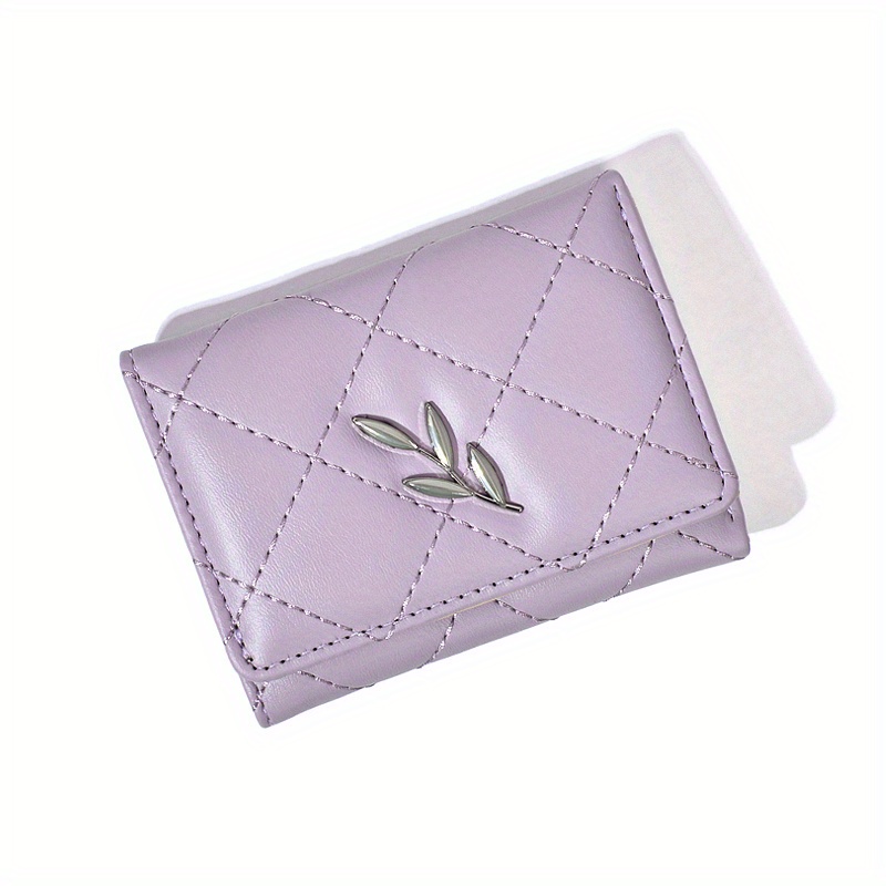 Argyle Trifold Wallet, Lightweight Portable Card Holder, Women's