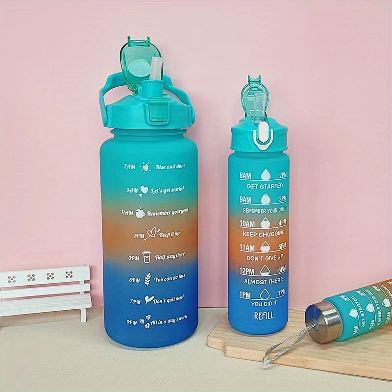  YC Kitchen Motivational Water Bottle with Time Marker