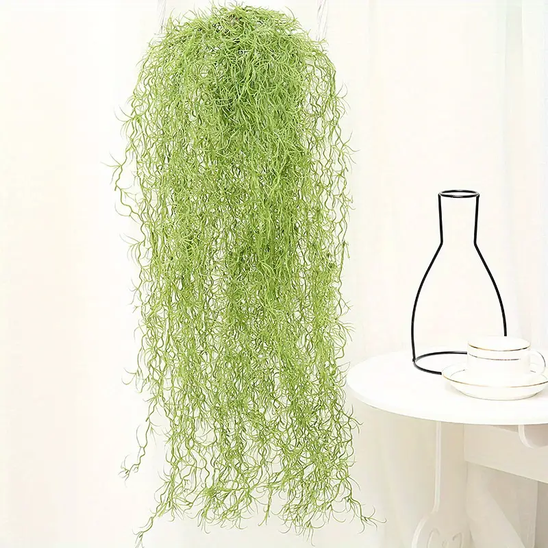 Waydress Christmas Artificial Vines Moss Faux Greenery Moss for Potted  Plants Realistic Spanish Moss Hanging Plants Artificial Decor Fake Moss for