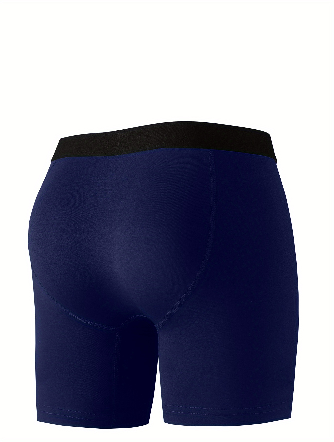 Men's Long Leg Briefs Shorts, Casual Sports Boxers Briefs, Quickdrying